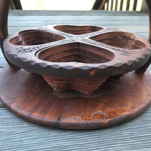 Wood Trays Dried Fruit Decorative Folding Plate - Picture 7 of 8